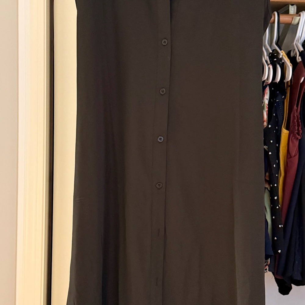 SHEIN Black Maxi Dress with Button Detail